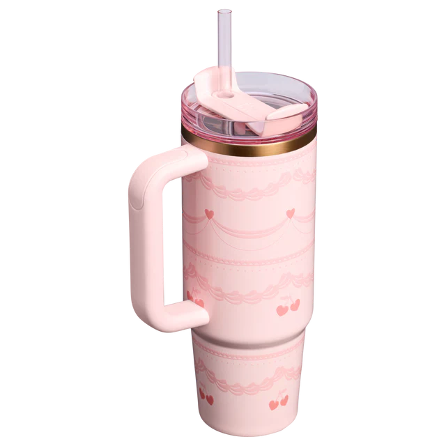 Stanley Valentine's Day 30 oz Quencher H2.O FlowState™ Tumbler | Pink & Red Velvet Cake