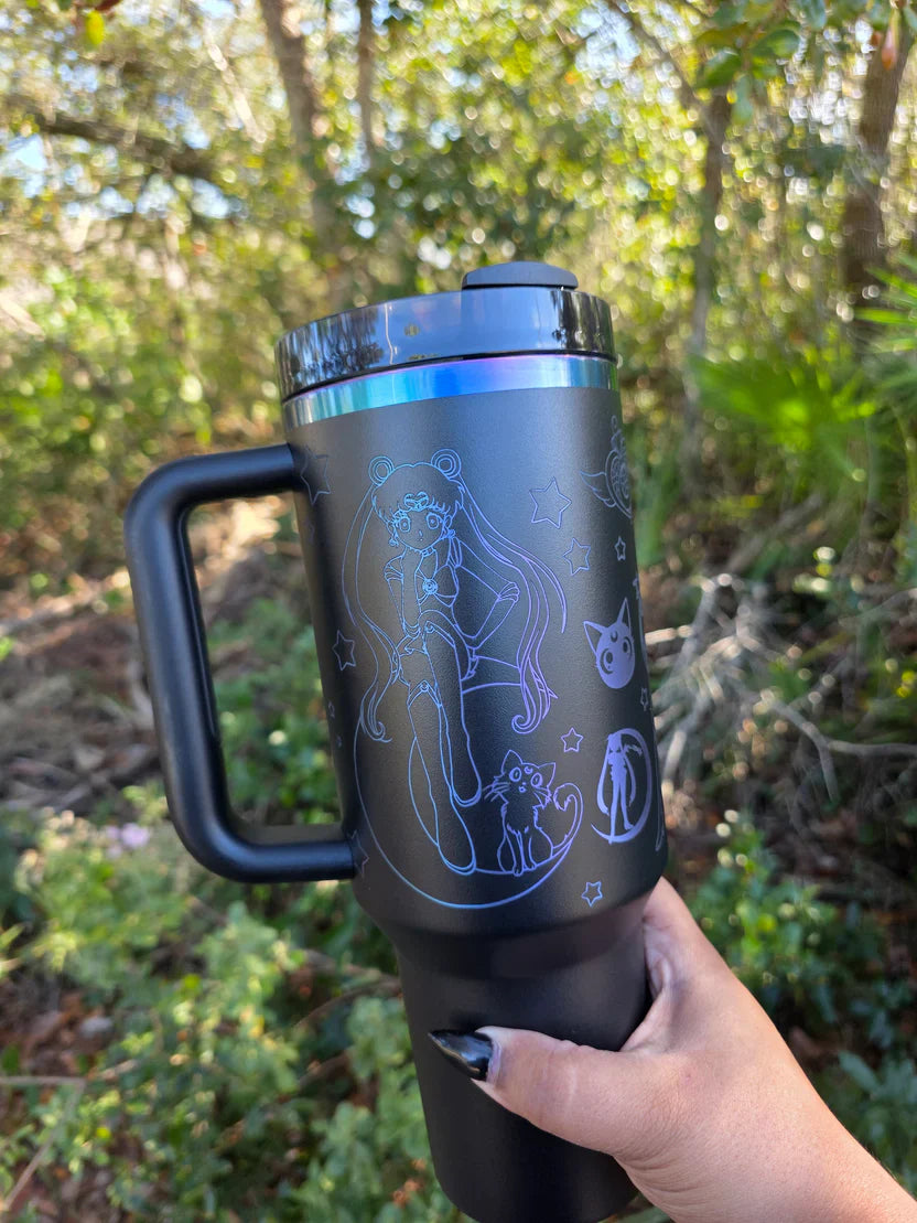 Sailor Girl Stanley Engraved Tumbler 40oz – Nautical Anime Fan Gift