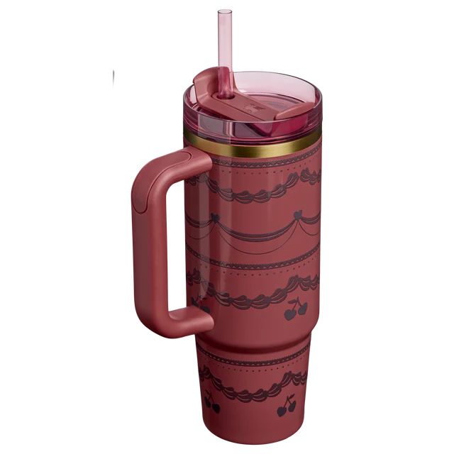 Stanley Valentine's Day 30 oz Quencher H2.O FlowState™ Tumbler | Pink & Red Velvet Cake